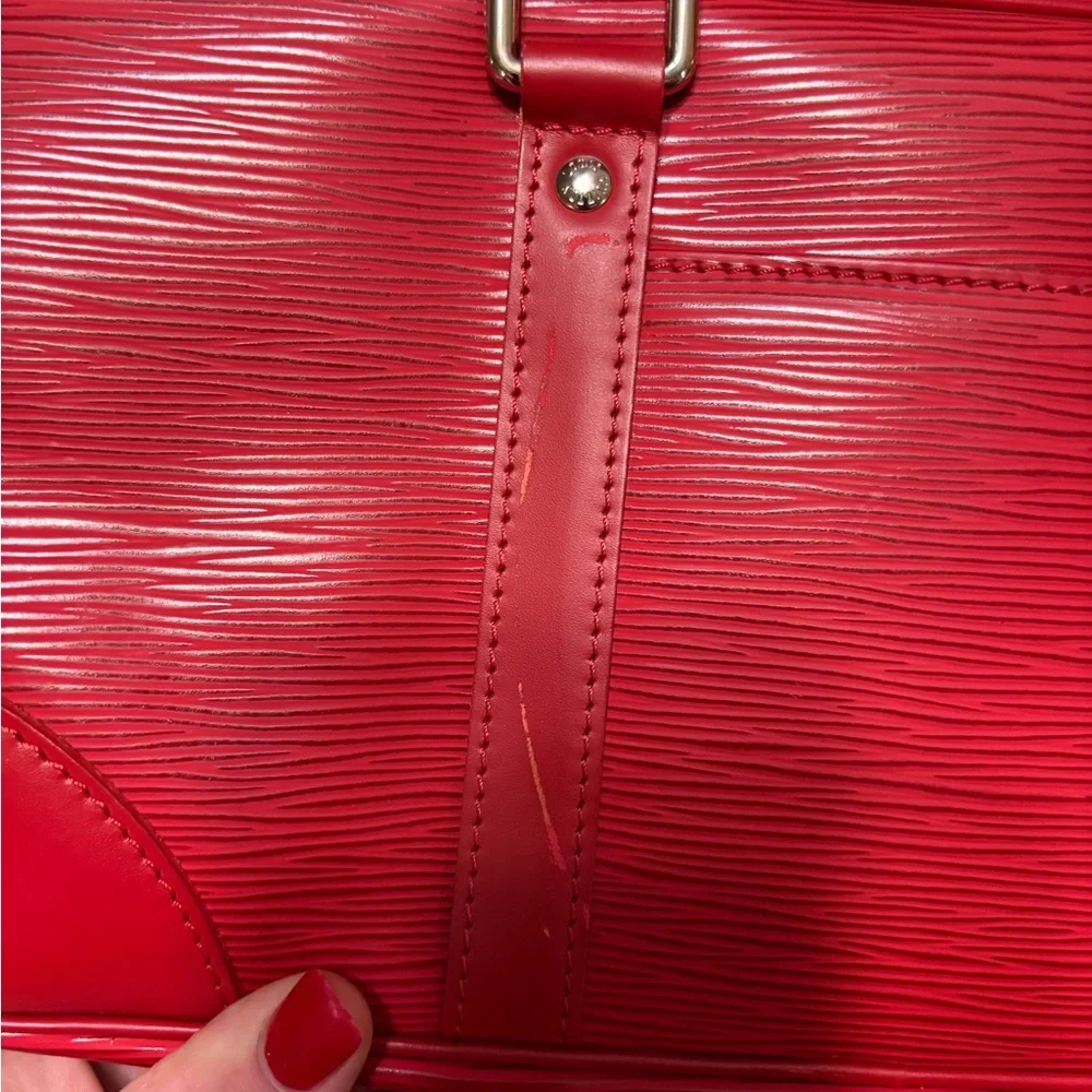 Louis Vuitton Red Epi Handbag
